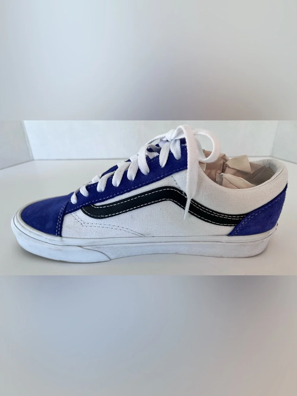 Vans Style 36 Retro Sport Sneakers in Royal Blue and True White